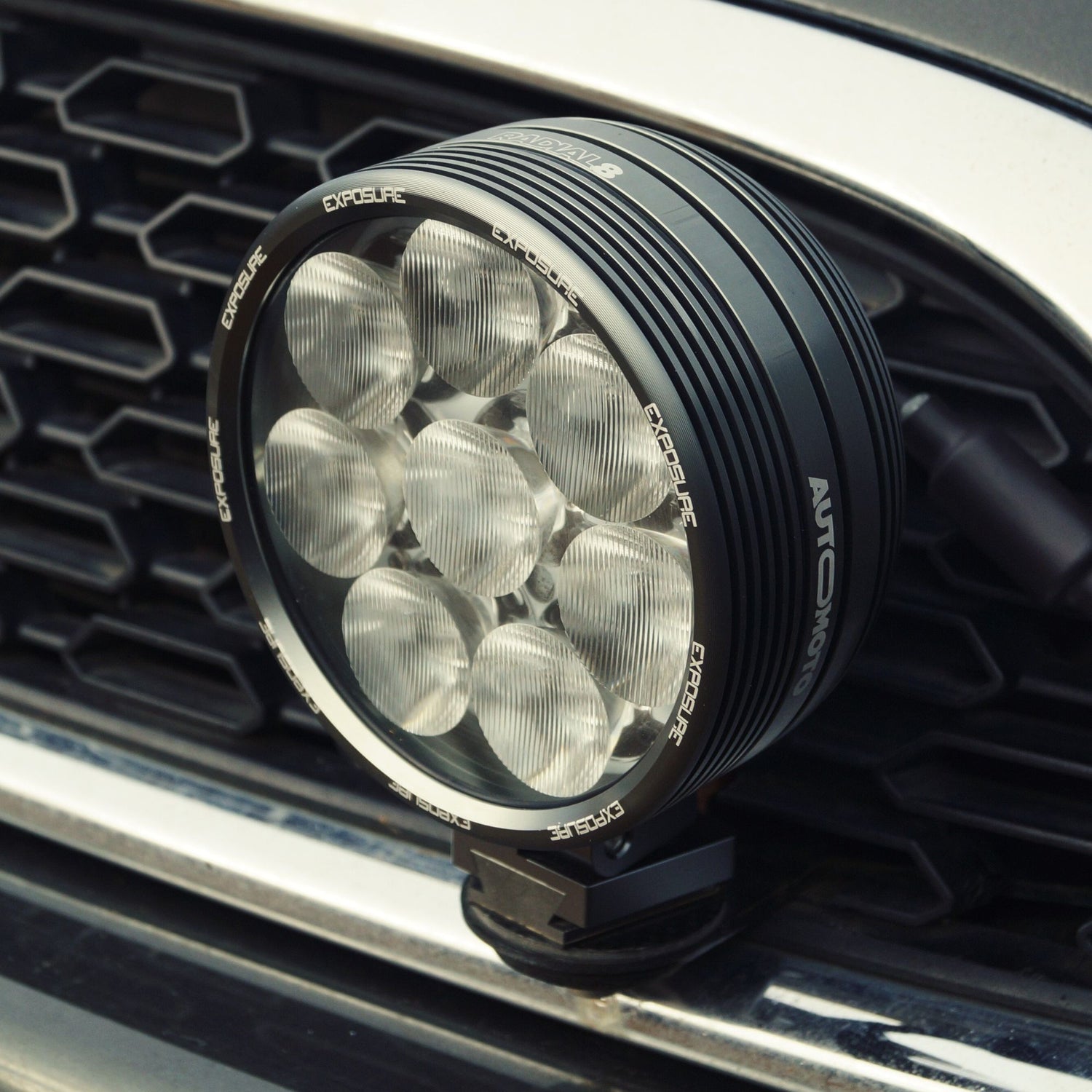 Automoto Straight 8 LED Light - 8 Spotlight Lenses – Exposure Automoto